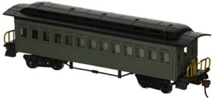 bachmann industries 1860 - 1880 passenger cars - coach - painted, unlettered green (ho scale)