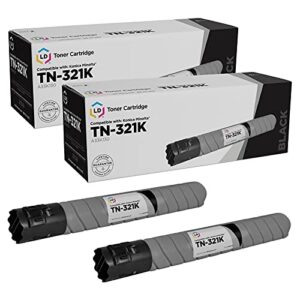 ld products compatible konica minolta tn-321k a33k130 toner cartridge replacement compatible with bizhub: c224, c224e, c284, c284e, c364 & c364e (black, 2-pack)