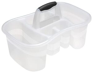 sterilite bath caddy with 5 compartments, large, clear
