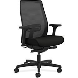 hon endorse mid-back task chair - mesh back computer chair for office desk, black (hlwm)