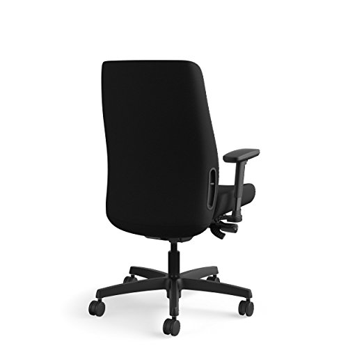 HON Endorse Mid-Back Task Chair- Upholstered Computer Chair for Office Desk, Black (HLWU)