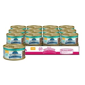 Blue Buffalo Wilderness Wild Delights High Protein Grain Free, Natural Kitten Flaked Wet Cat Food, Chicken & Trout 3 oz cans (Pack of 24)