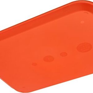 Carlisle FoodService Products Cafe Plastic Fast Food Tray, 14" x 18", Orange, (Pack of 12)