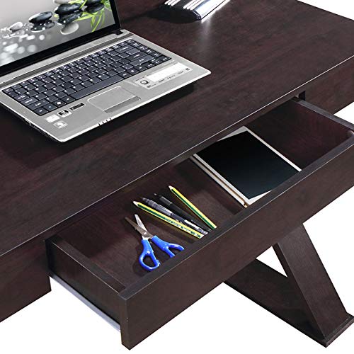 Techni Mobili Trendy Drawer, Espresso Writing Desk