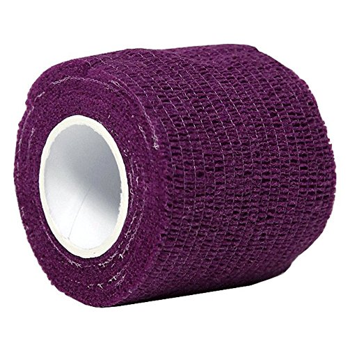 Aguaton Fidowrap Self-adherent Stretch Cohesive Tape Wrap Bandage for Pets 2 Inches By 6 Yards (Pack of 24) (Purple)