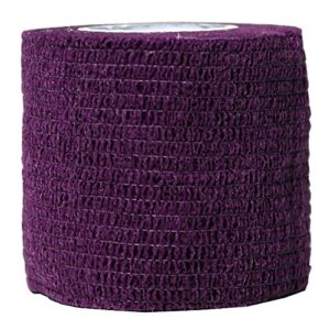 Aguaton Fidowrap Self-adherent Stretch Cohesive Tape Wrap Bandage for Pets 2 Inches By 6 Yards (Pack of 24) (Purple)