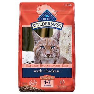 blue buffalo cat food for indoor cats, hairball control & weight management, natural chicken recipe, adult indoor dry cat food, 11 lb bag