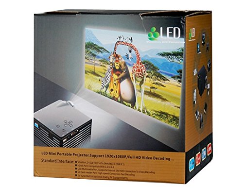 IM TS-29 LED Mini Projector Support 19201080P HD Video (Black)