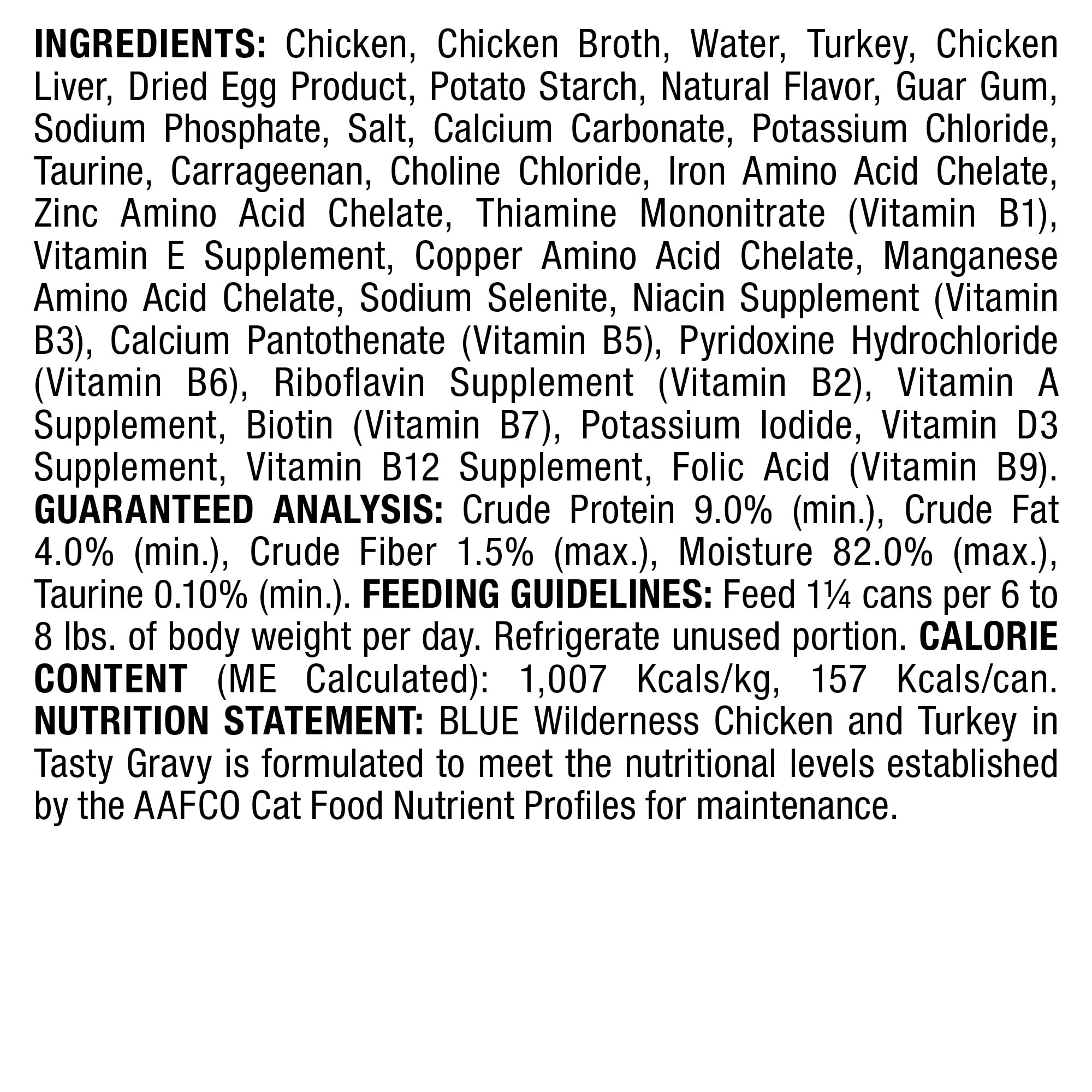 Blue Buffalo Wilderness Wild Delights High Protein Grain Free, Natural Adult Minced Wet Cat Food, Chicken & Turkey 5.5 oz cans (Pack of 24)