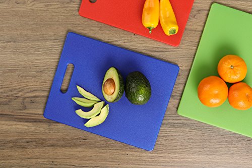 Dexas Jelli Cutting Board (Set of 3), Red/Blue/Green