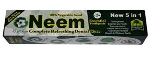neem toothpaste 5 in 1 with mint & black seed 6.5oz 6pk