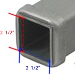 Upper Bound Universal Class 5 V Heavy Duty 2 1/2" Black Trailer Hitch Cover Cap Plug 2.5 Inch