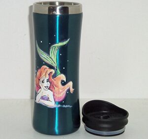 disney ariel little mermaid travel coffee cup mug stainless steel theme parks