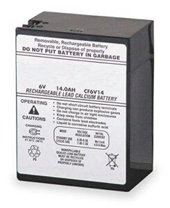 lithonia lighting elb 0614 emergency replacement battery, 6 volt, black, 5.55x4.25x2.80