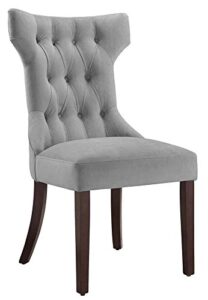 dorel living clairborne upholstered dining chair, set of 2, gray