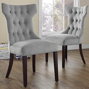 Dorel Living Clairborne Upholstered dining chair, set of 2, Gray