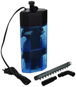 penn-plax cascade 610 fully submersible internal filter for aquarium corners – physical, biological, and chemical filtration – 160 gallons per hour (gph)