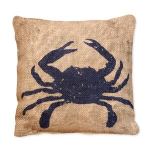 small burlap crab pillow (8x8")