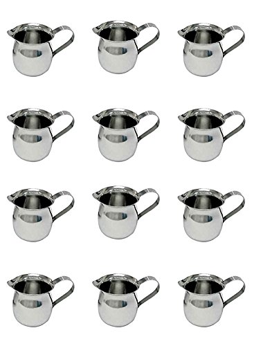 Update International BC-3 Stainless Steel Bell Creamer, 3-Ounce, 2-1/4-Inch, Set of 12