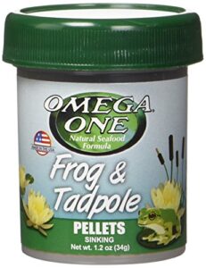 omega 63131 1 one frog & tadpole pellet 1.2oz, yellow