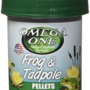 OMEGA 63131 1 One Frog & Tadpole Pellet 1.2oz, Yellow
