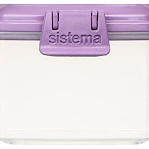 Sistema To Go Collection Mini Knick Knack Snack Container, 2.09 oz./62 mL, Pink/Green/Blue/Purple, 4 Count