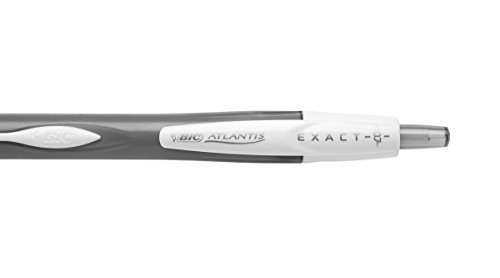 BIC Glide Exact Ballpoint Pen, Retractable, Fine 0.7 Mm, Black Ink, Black Barrel, Dozen