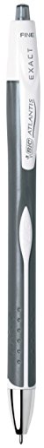 BIC Glide Exact Ballpoint Pen, Retractable, Fine 0.7 Mm, Black Ink, Black Barrel, Dozen