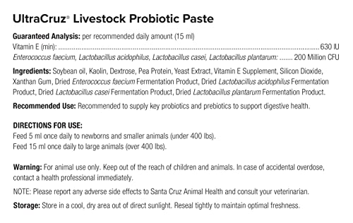 UltraCruz - sc-394582 Livestock Probiotic Supplement, 300 ml, Paste (20 Day Supply)