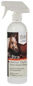 ultracruz equine show polish spray for horses, 16 oz