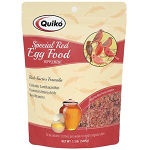 quiko special red egg food supplement, red-factor formula with canthaxanthin for canaries, 1.1 lb. pouch