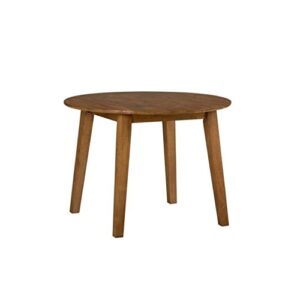 jofran simplicity honey round drop/leaf dining table