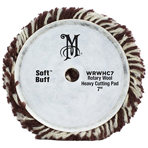 Meguiar's WRWHC7 Soft Buff 7" Rotary Wool Heavy Cutting Pad - 1 Pad