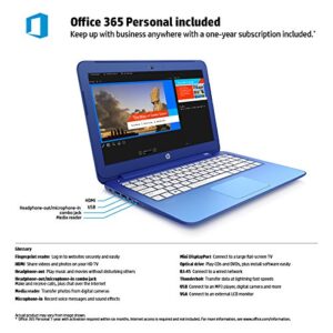 (Discontinued) HP Stream 13.3 Inch Laptop (Intel Celeron, 2 GB, 32 GB SSD, Horizon Blue) Includes Office 365 Personal for One Year