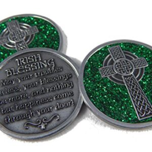 Set of 3 Irish Blessing Pewter Novelty Pocket Tokens - 1.25" - PT661