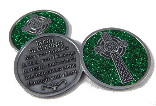 Set of 3 Irish Blessing Pewter Novelty Pocket Tokens - 1.25" - PT661