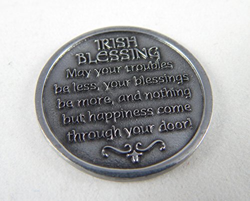 Set of 3 Irish Blessing Pewter Novelty Pocket Tokens - 1.25" - PT661