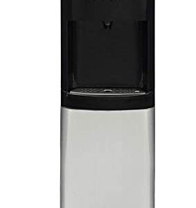 Primo Bottom-Loading Self-Sanitizing Water Dispenser, 3 Temp (Hot-Cool-Cold) Water Cooler Water Dispenser for 5 Gallon Bottle w/Child Safety Lock, Black and Stainless Steel