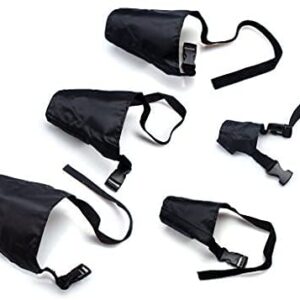 ewinever 5Pcs/Set Adjustable Breathable Safety Small Medium Large Extra Dog Muzzles for Anti-Biting Anti-Barking Anti-Chewing Safety Protection(Black)