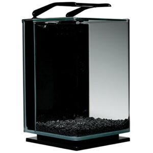 Marineland Portrait Glass LED Aquarium Kit, 5 Gallons, Hidden Filtration,Black