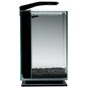 Marineland Portrait Glass LED Aquarium Kit, 5 Gallons, Hidden Filtration,Black