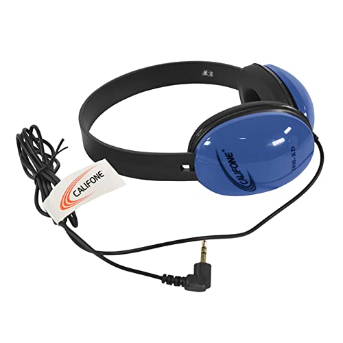 Califone 2800-BL Listening First Stereo Headphones for Kids Bundle (Blue) (6 Items)