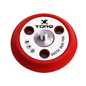 torq buflc_200 r5 dual-action backing plate with hyper flex technology, red (3 inch)
