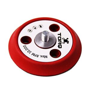 Torq BUFLC_200 R5 Dual-Action Backing Plate with Hyper Flex Technology, Red (3 Inch)