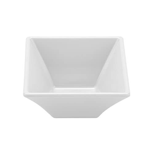 G.E.T. ML-278-W 8 oz. White Square Bowl, Break Resistant, Siciliano (Qty,1)