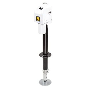 stromberg carlson jet-3555 white 3500 lb. electric tongue jack with light