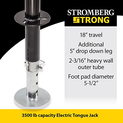 Stromberg Carlson JET-3555 White 3500 lb. Electric Tongue Jack with Light