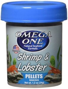 omega one shrimp & lobster pellet, 1.2oz, yellow