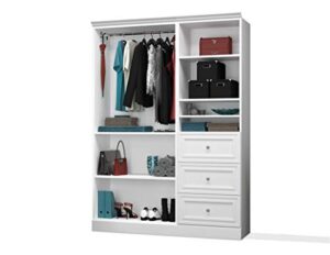bestar versatile closet organizer with drawers, 61w, white