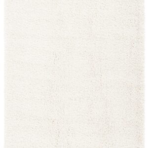 SAFAVIEH Milan Shag Collection Area Rug - 6' x 9', Ivory, Solid Design, Non-Shedding & Easy Care, 2-inch Thick Ideal for High Traffic Areas in Living Room, Bedroom (SG180-1212)